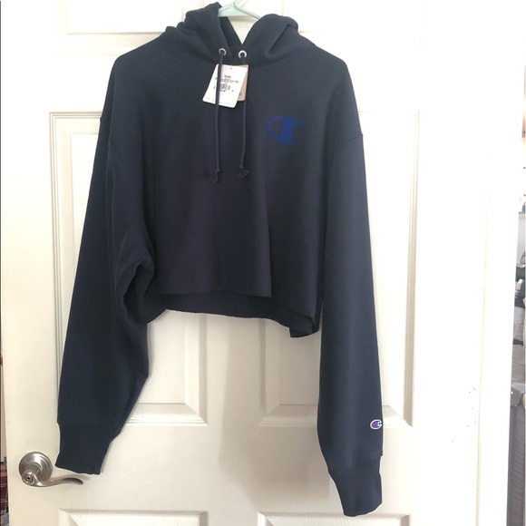 CHAMPION REVERSE WEAVE ARM SCRIPT CROP HOODIE - Picture 6 of 9